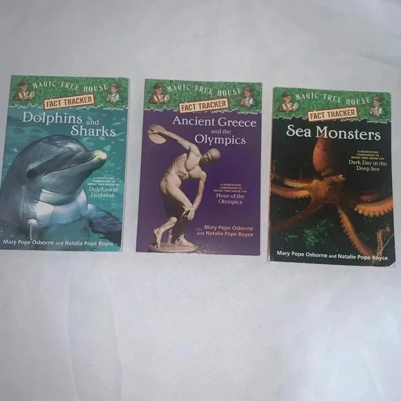 Magic Tree House Dolphins and Sharks,Ancient Greece Ghosts sea monsters - Picture 1 of 5